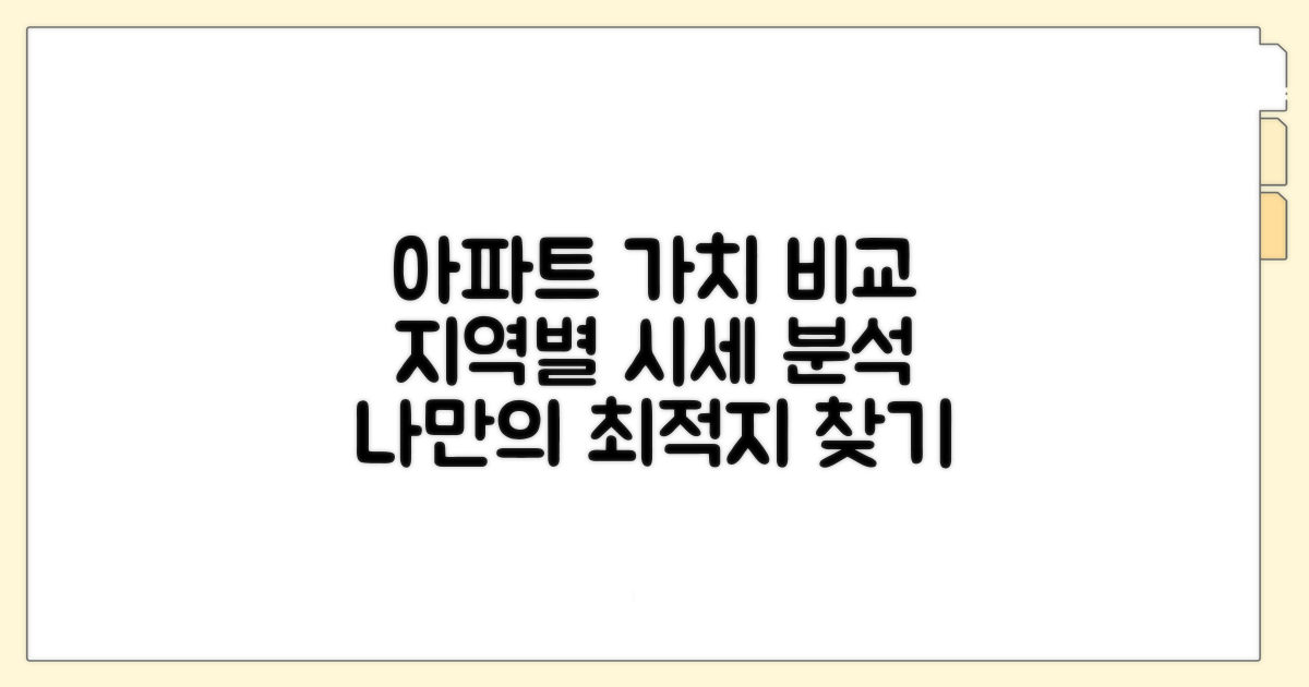 지역별 아파트 가치 비교