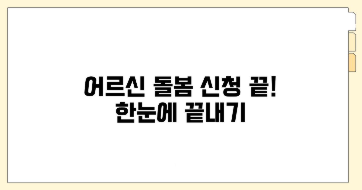 노인돌봄 신청 방법 한눈에 보기