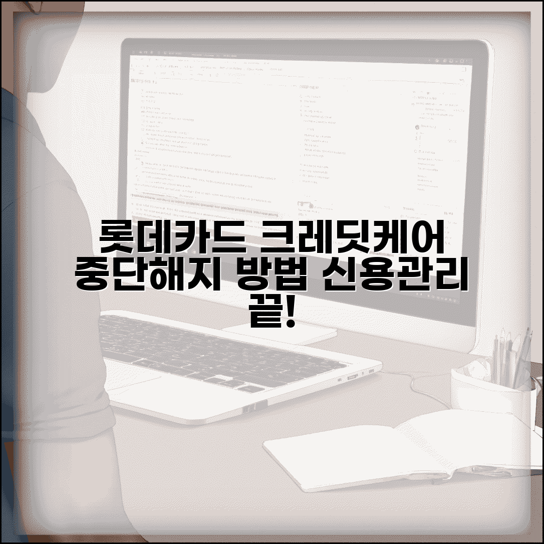 롯데카드 크레딧케어 서비스 해지 | 신용관리 서비스 중단하기