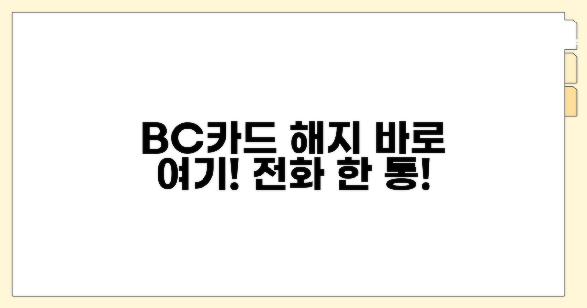 BC카드 해지, 바로 여기 전화하세요!
