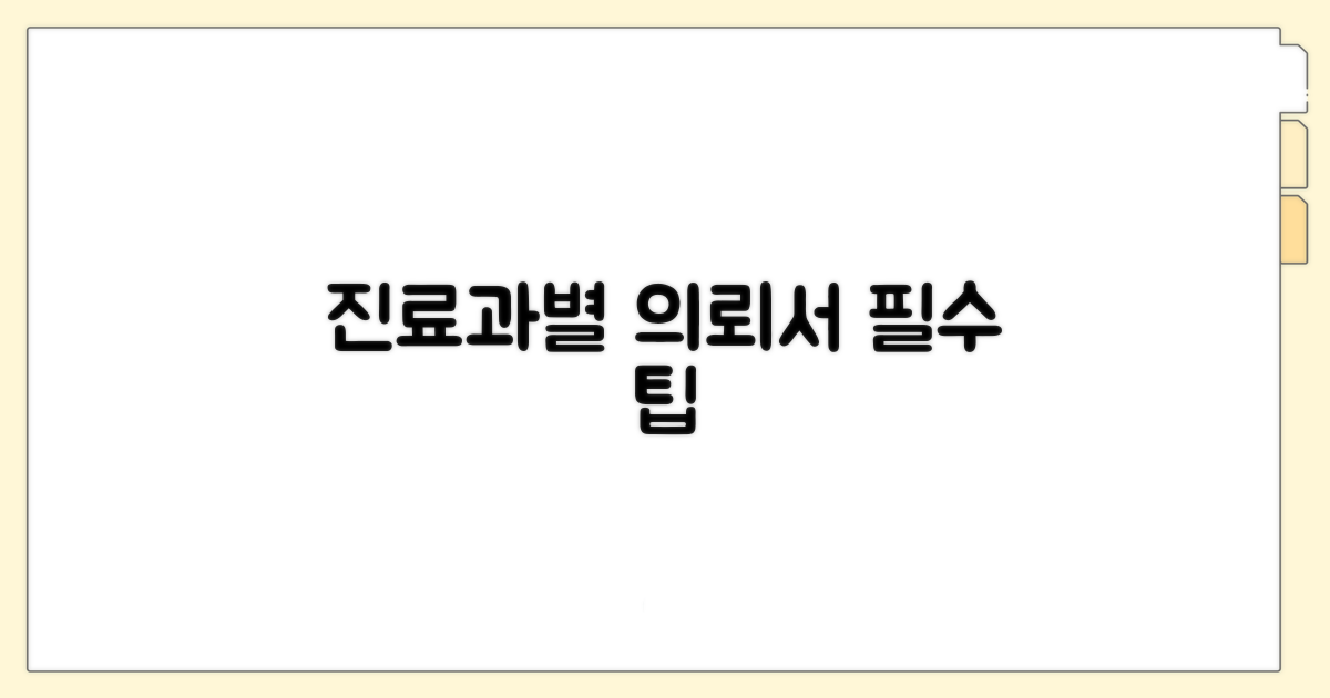 진료과별 의뢰서 기재 팁