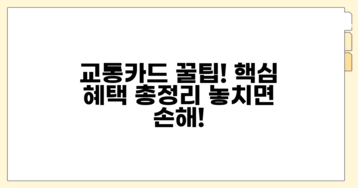 교통카드 이용 혜택 상세 분석