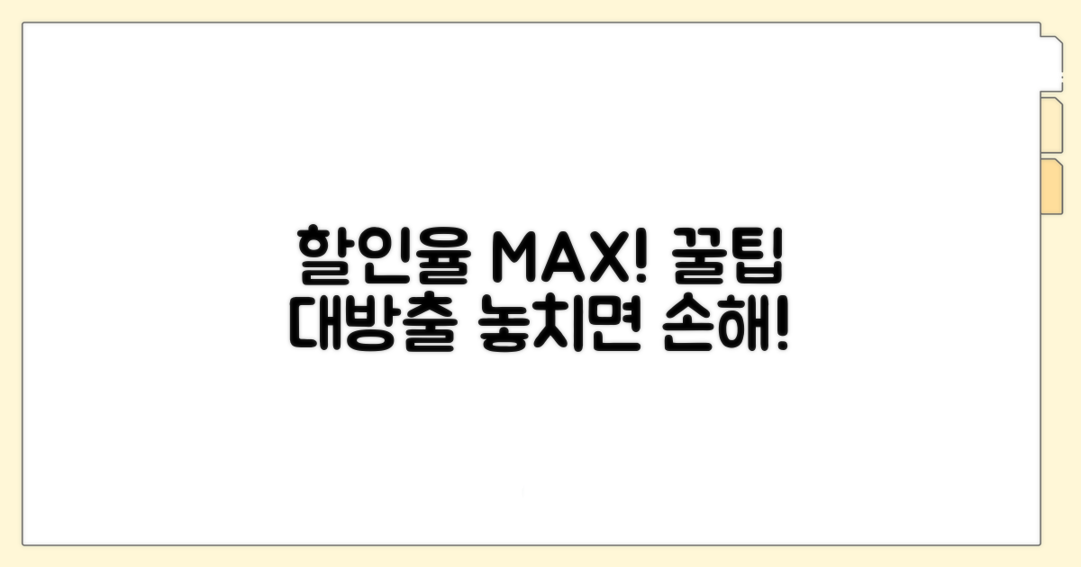 할인율 최대 활용 꿀팁