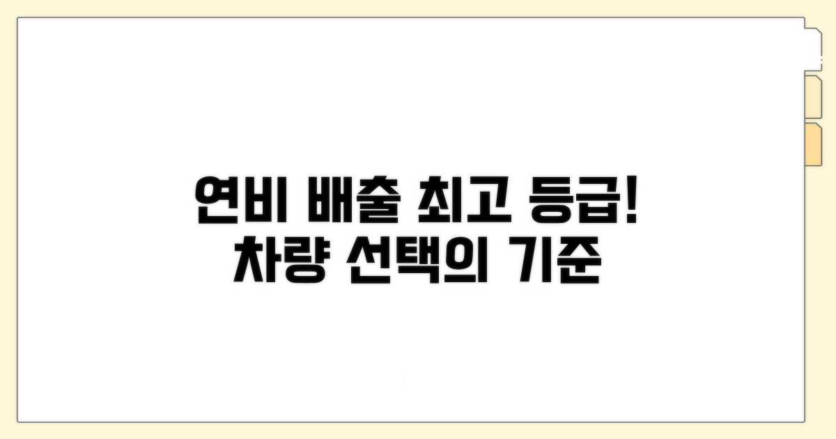 연비 효율성 및 배출가스 등급
