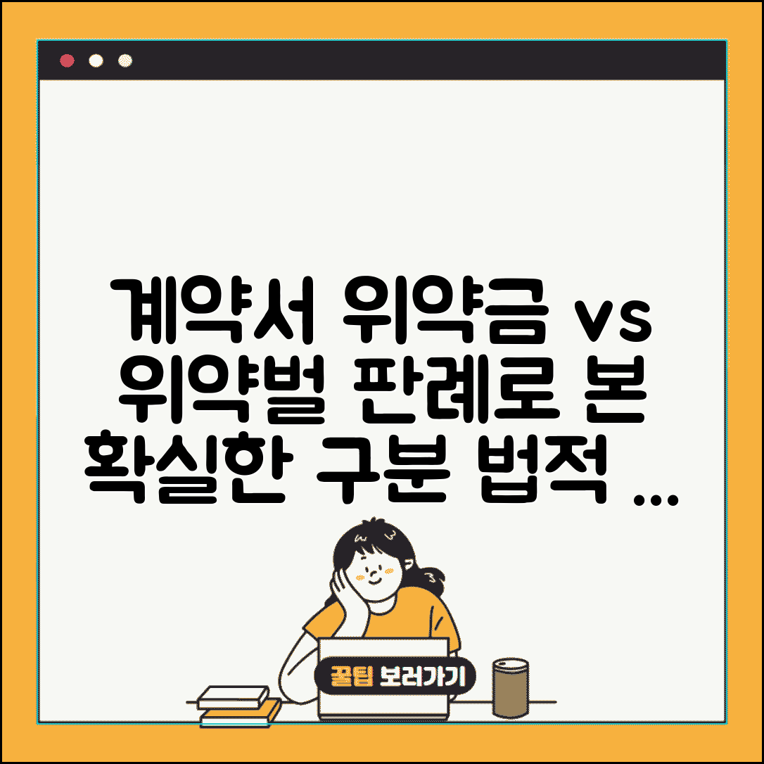 위약금 위약벌 법적 구분 | 계약서 표현에 따른 차이 | 실제 판례 분석
