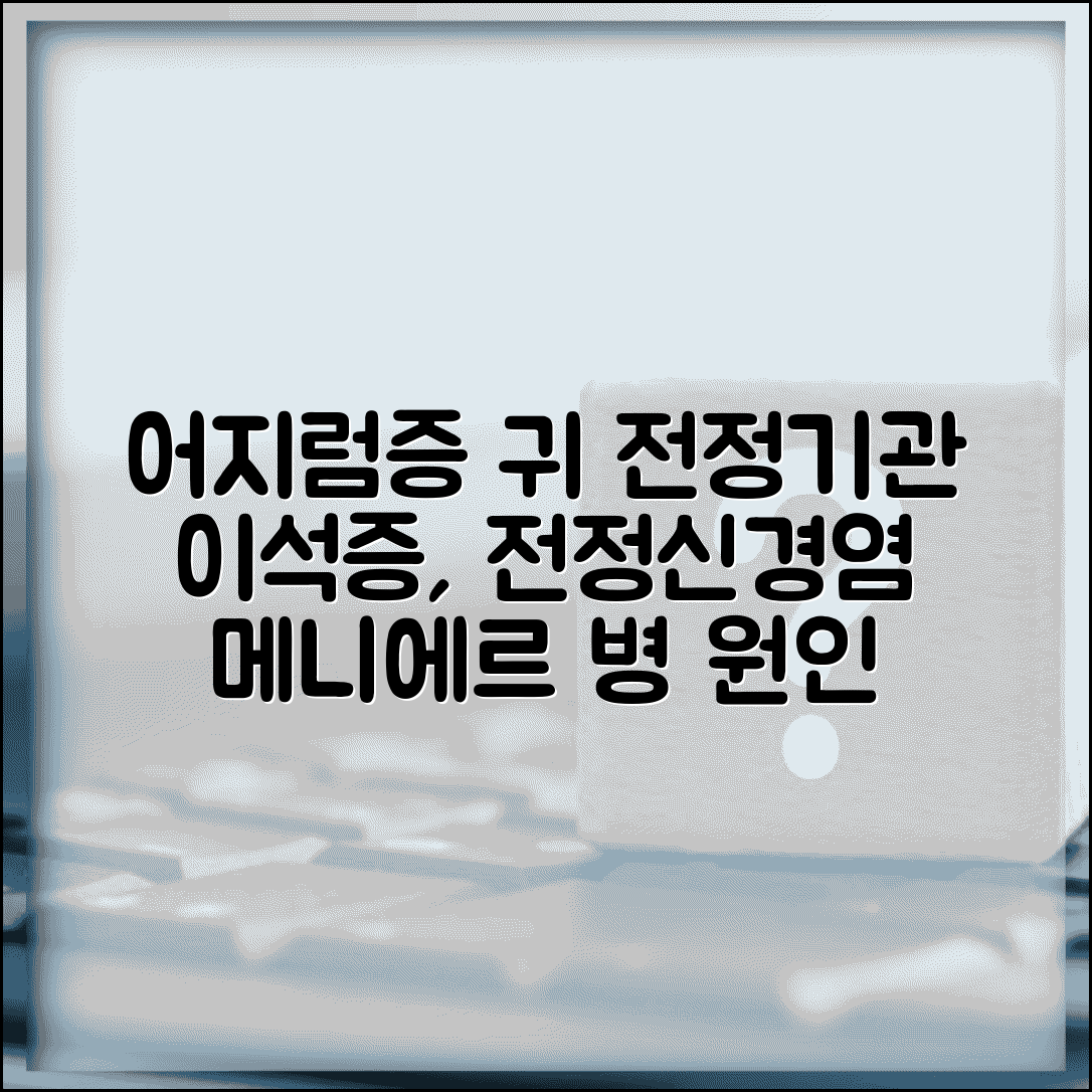 어지럼증 원인 귀 전정기관 | 현훈 원인 이석증 전정신경염 메니에르