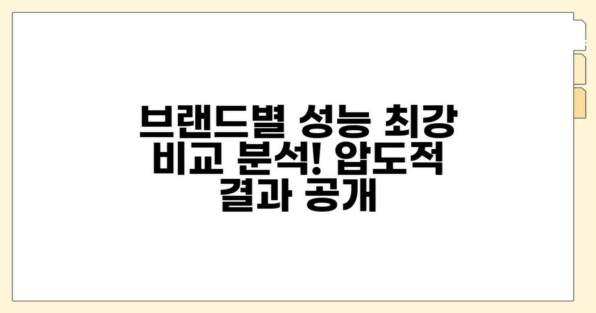 인기 브랜드 성능 비교 분석