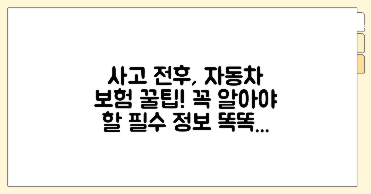 자동차 보험, 사고 전후 꼭 알아둘 꿀팁