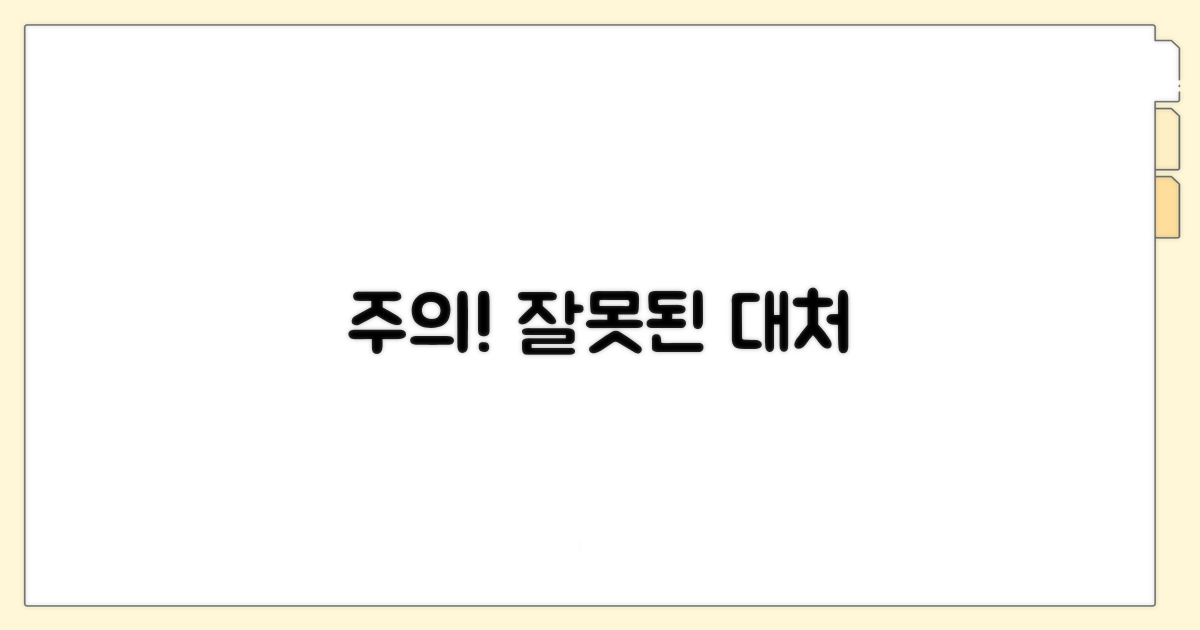 주의사항과 잘못된 대처법