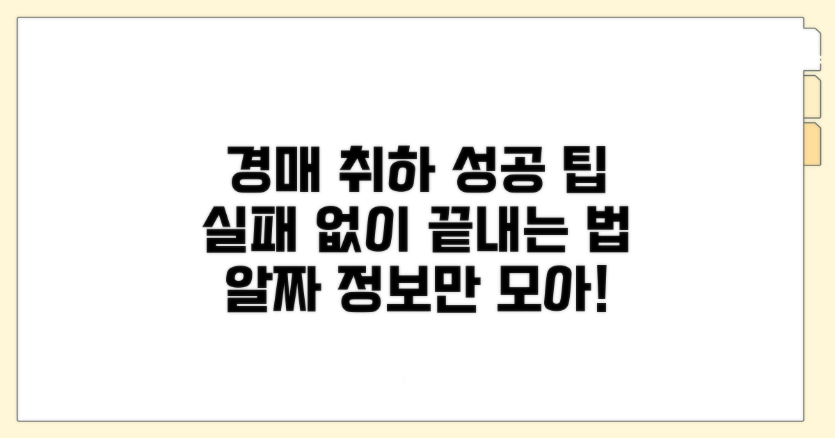 성공적인 경매 취하를 위한 팁