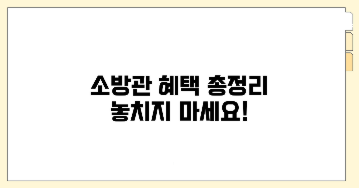 소방관 맞춤 혜택 총정리