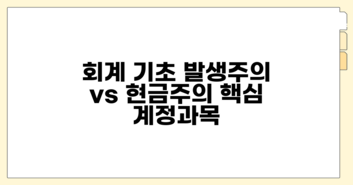 회계 처리, 발생 시점과 계정과목