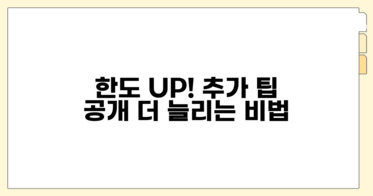 추가 팁으로 한도 더 늘리기