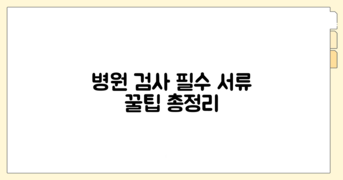 병원 검사 절차와 필요 서류