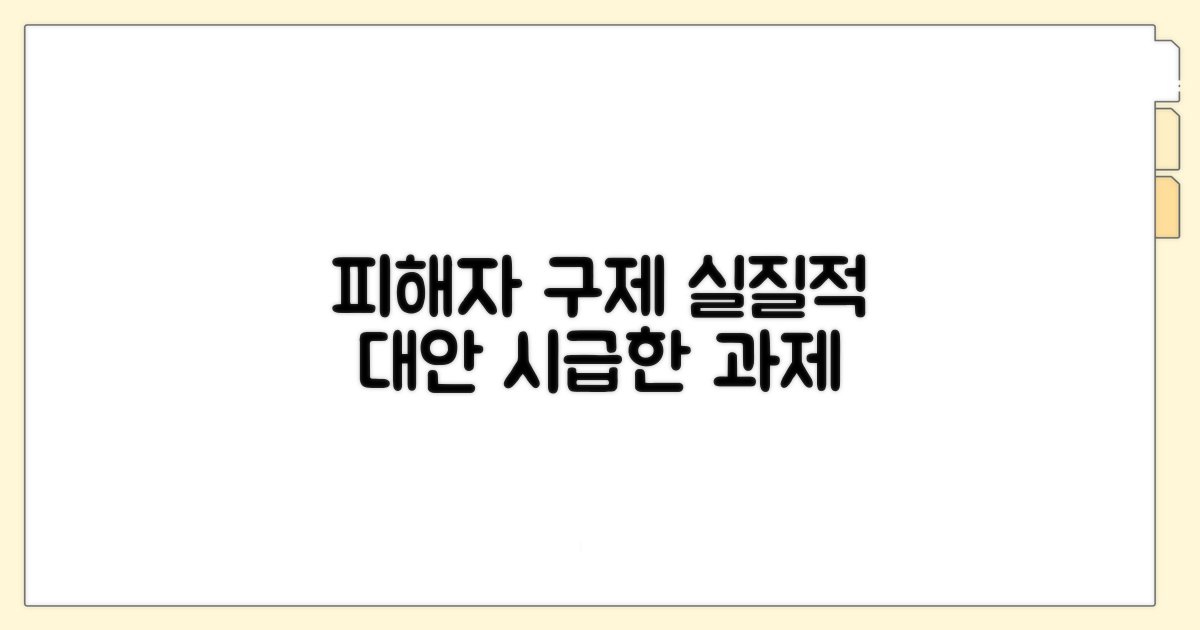 피해자 구제, 실질적 대안 모색