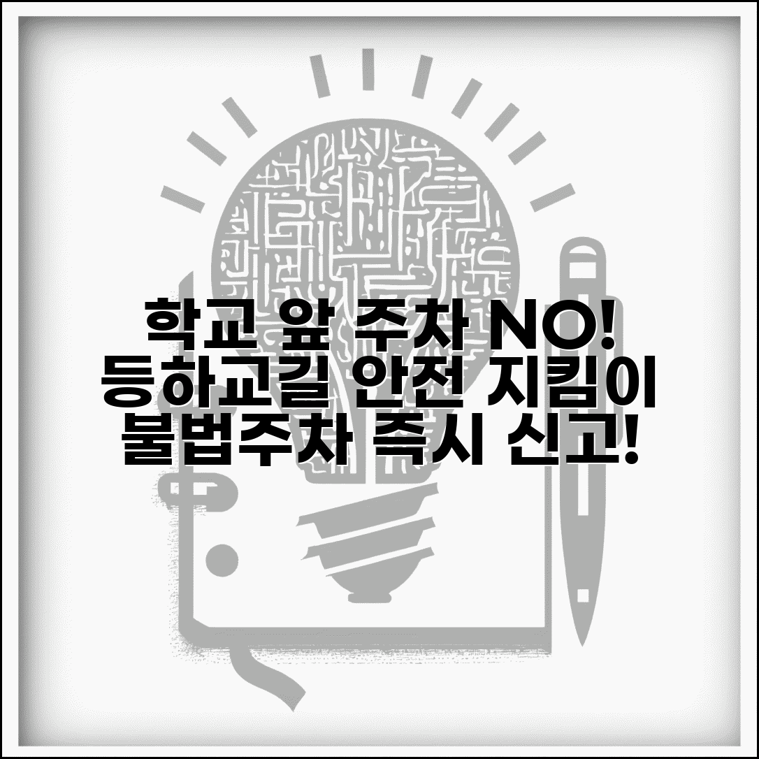 학교 앞 불법주차 | 등하교시간 불법주차 신고 견인