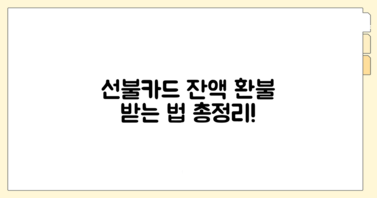 선불카드 잔액 환불 방법 총정리