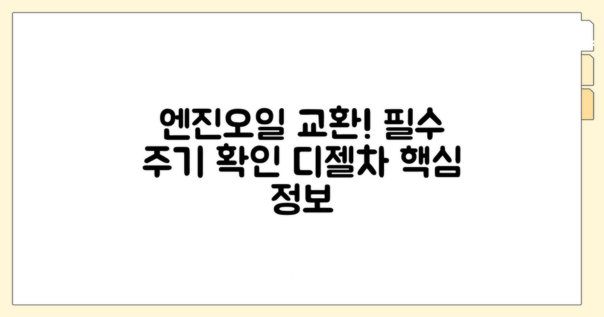 디젤 엔진오일 교환주기 핵심 정보