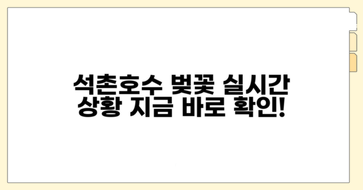 석촌호수 벚꽃 상황 실시간 확인