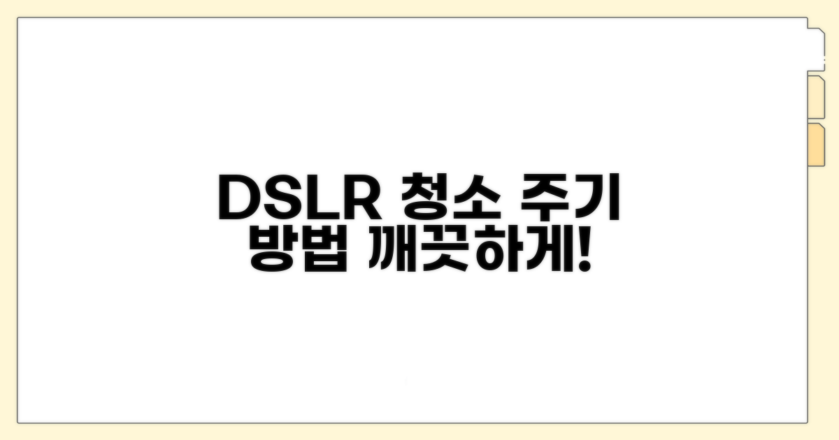 DSLR 카메라 청소 주기와 방법