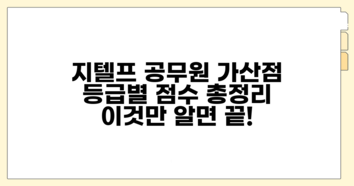 공무원 가산점, 지텔프 등급별 점수 비교