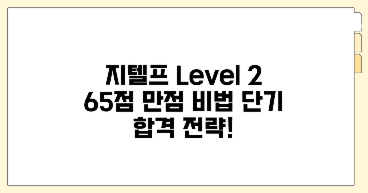 지텔프 시험, 레벨2 65점 받는 방법