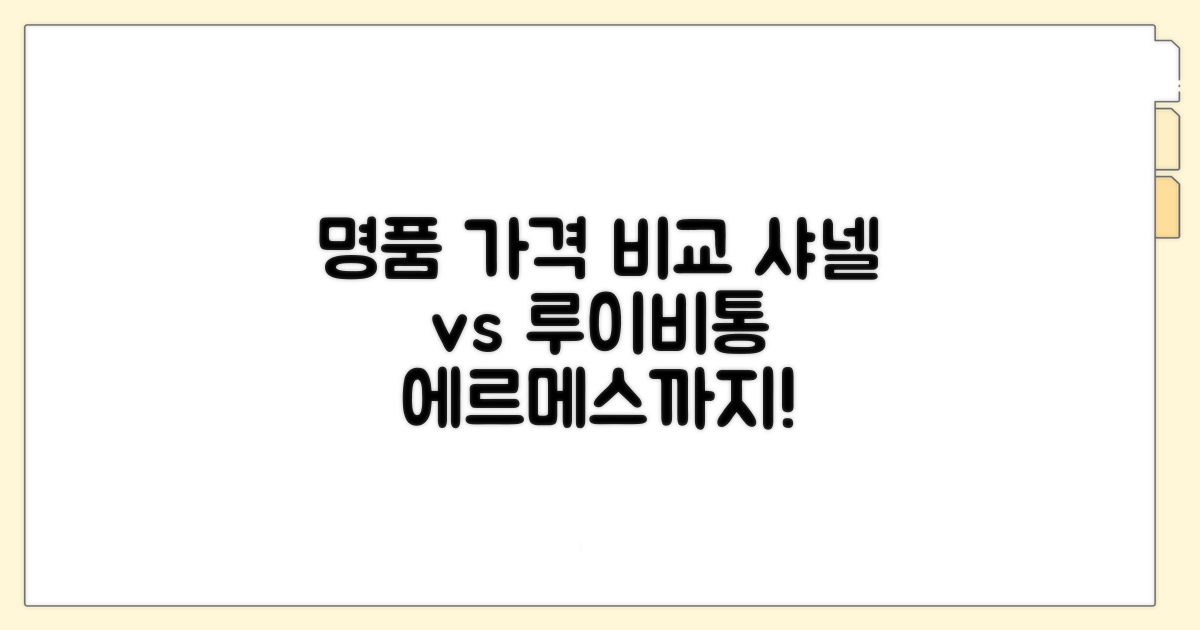 샤넬 루이비통 에르메스 가격 비교