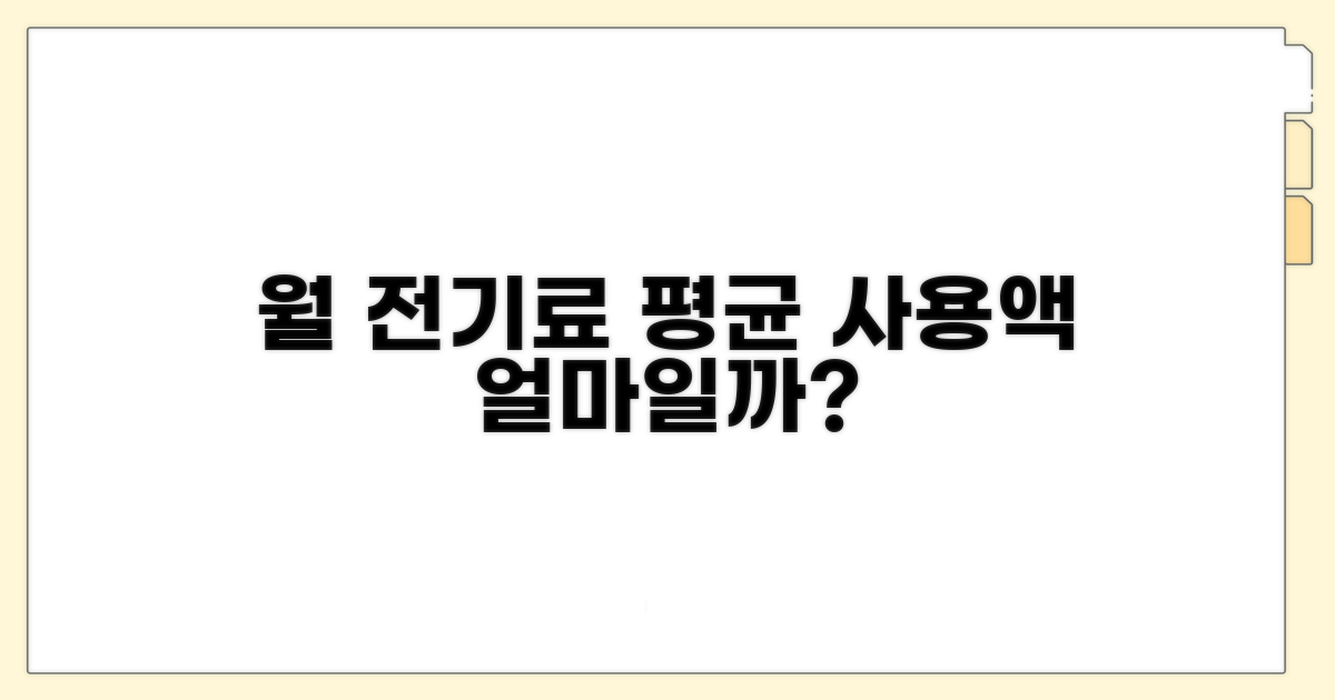 평균 사용 시 월 전기료 예상 금액