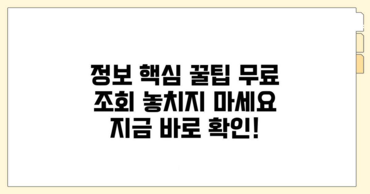 무료 조회 핵심 정보 모음