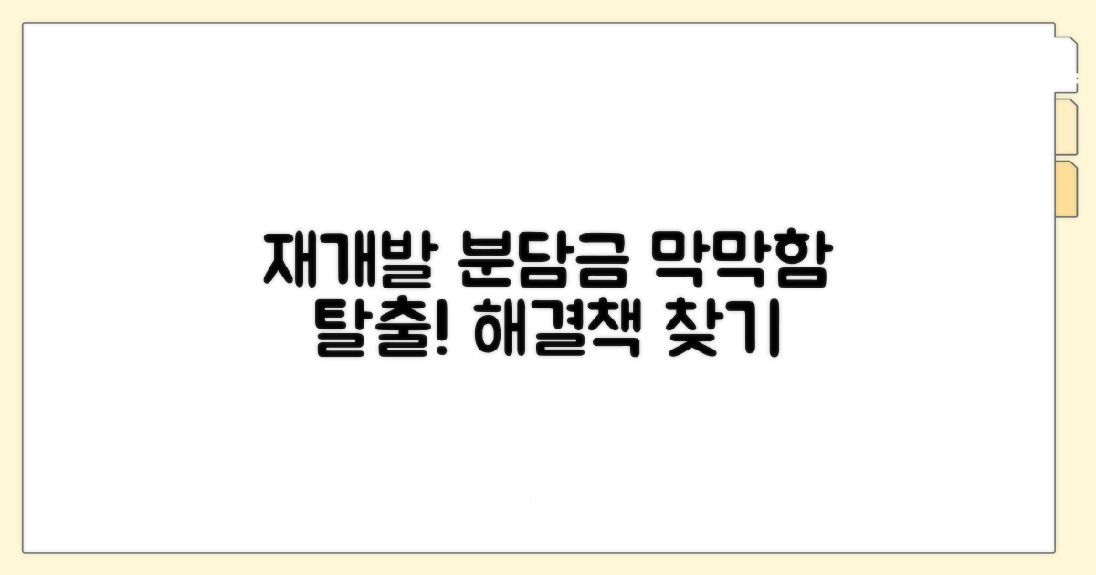 재개발 분담금 막막할 때