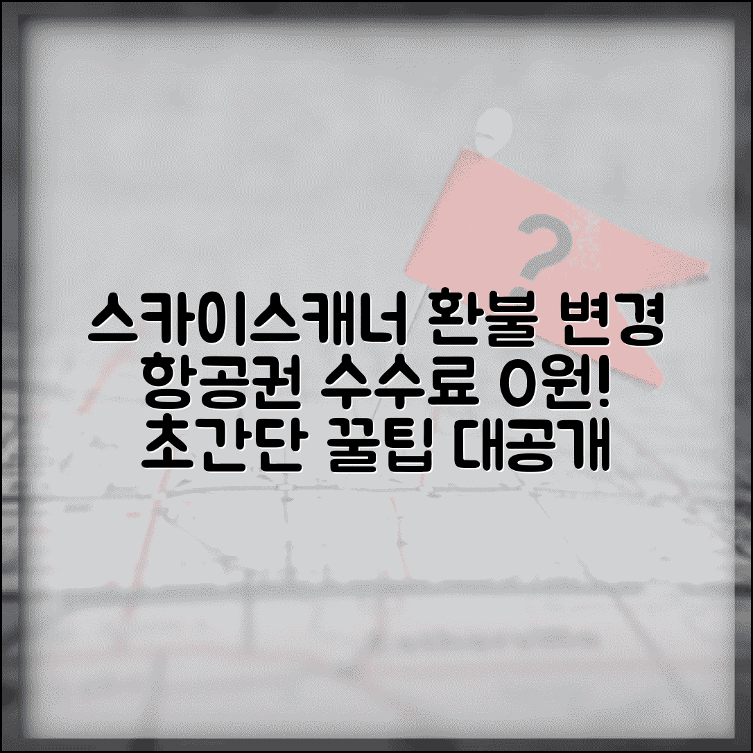 스카이스캐너 환불받는법 항공 예약 | 항공료 환불과 일정 변경시 수수료 절약법