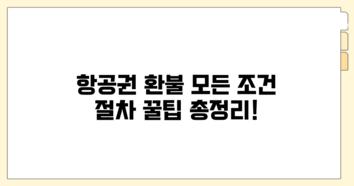 항공권 환불 조건과 절차 완벽 분석