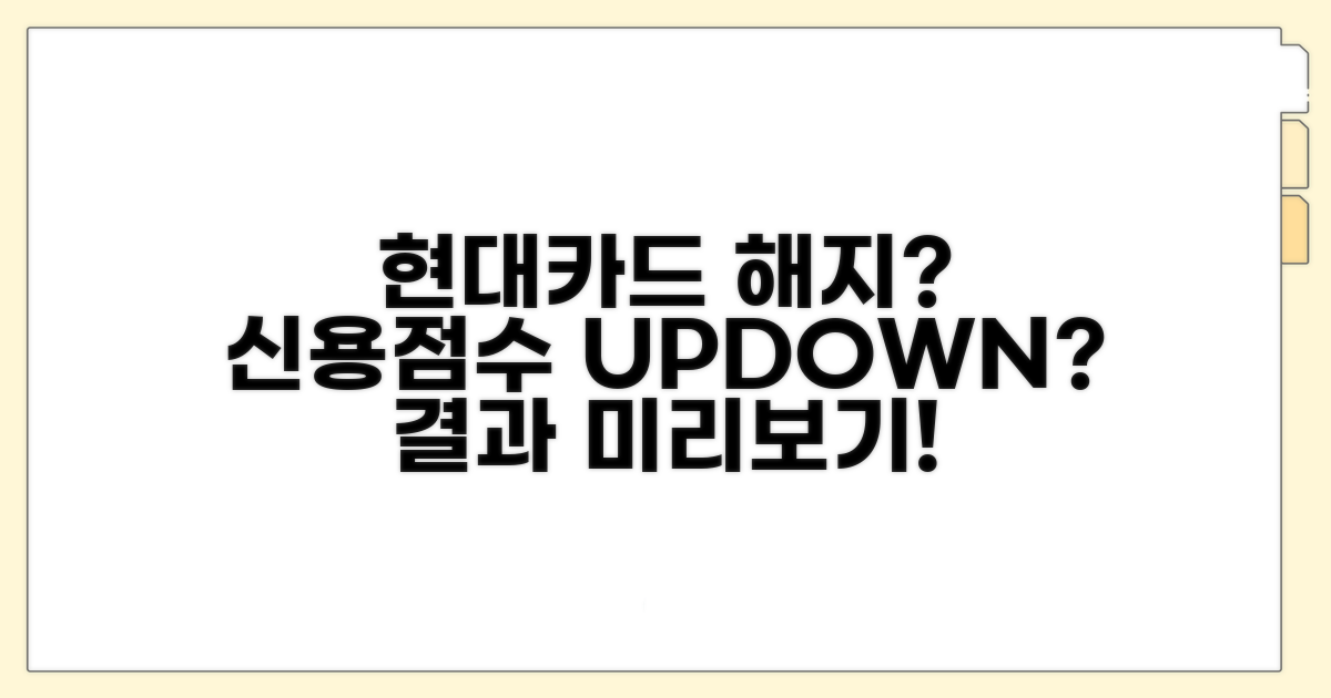 현대카드 해지, 신용점수 변화는?