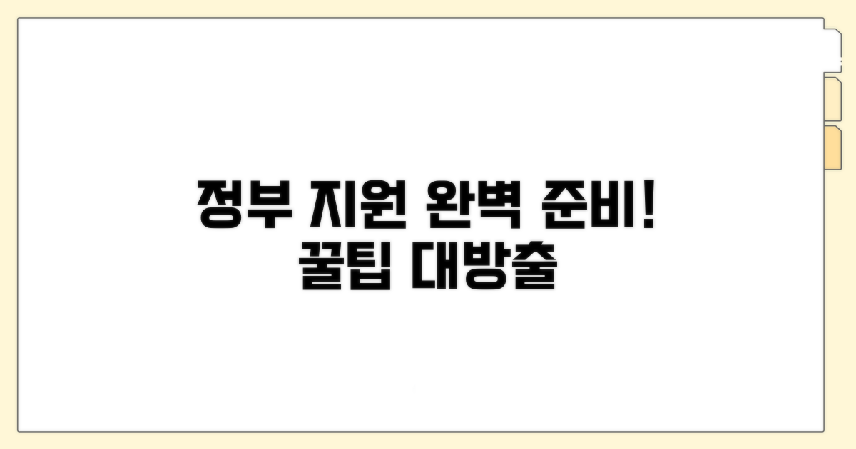 정부 지원 제도, 준비 사항은?