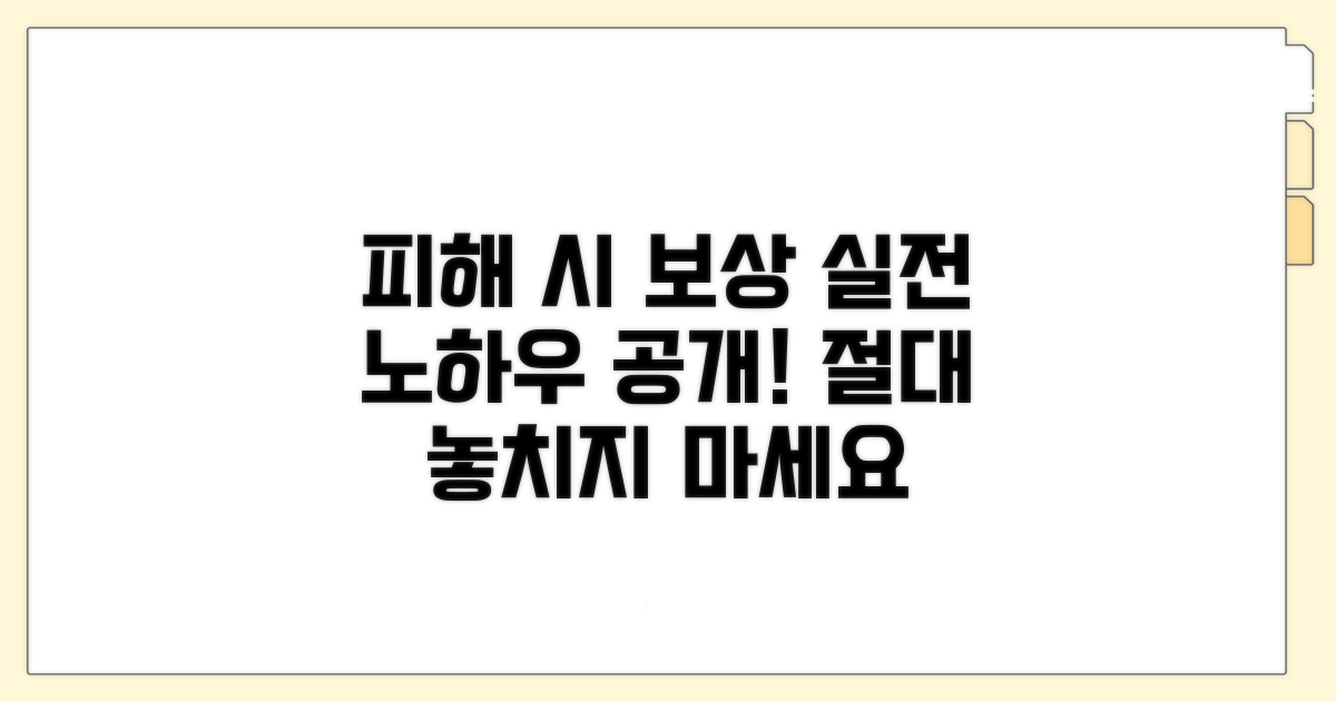 피해 시 보상받는 실전 노하우