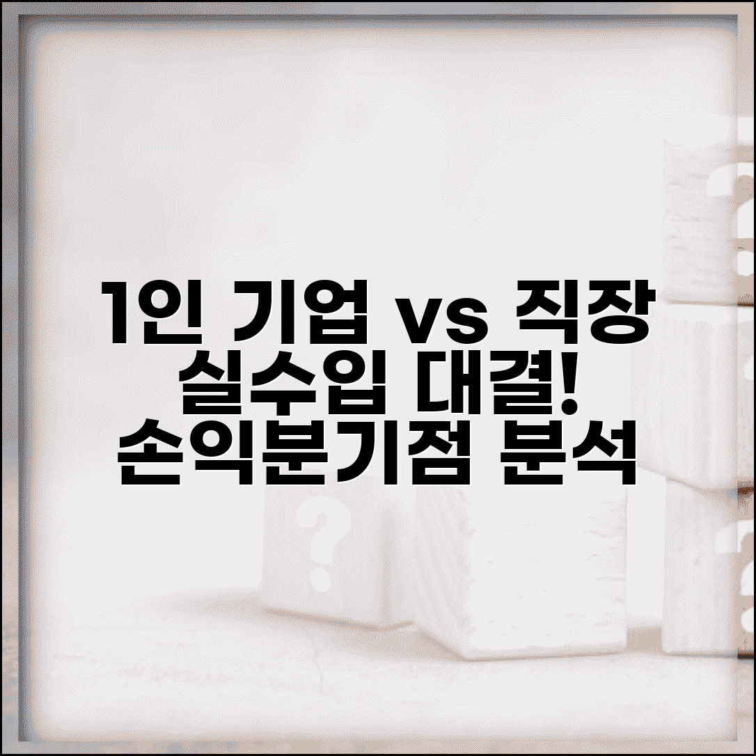 1인 기업 vs 직장 생활 실제 수입 비교 | 자영업 등급 손익분기점
