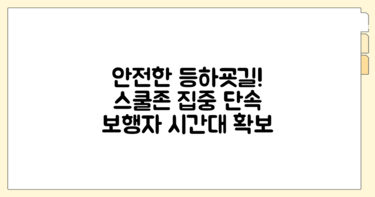 스쿨존 보행자 안전 시간대 집중