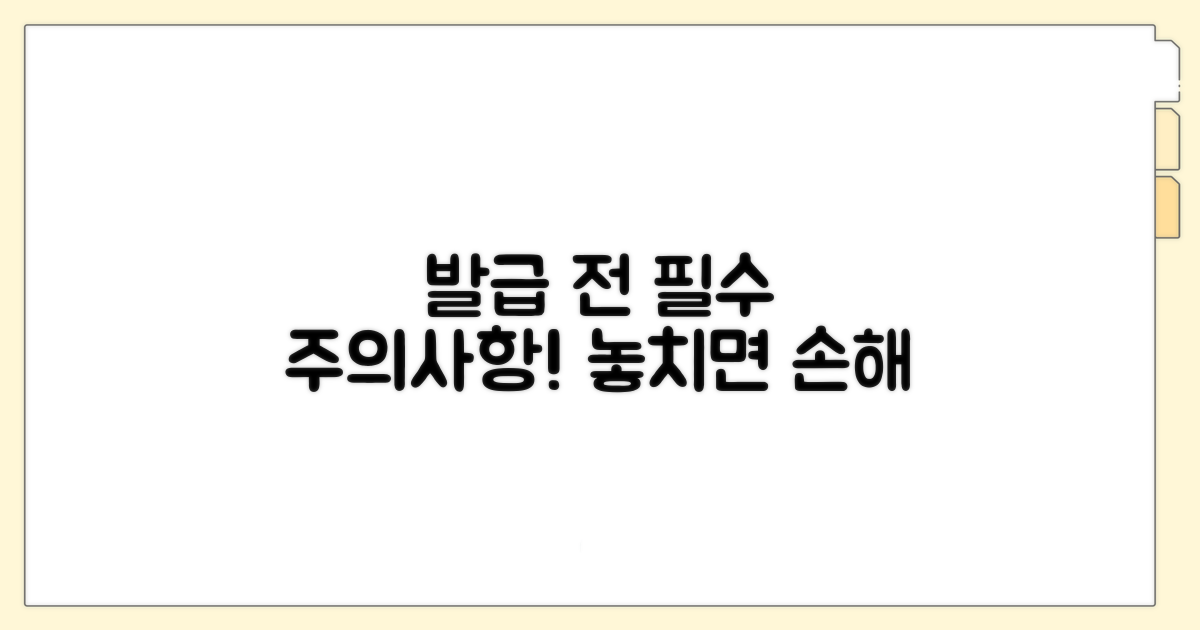 발급 전 꼭 알아둘 주의사항