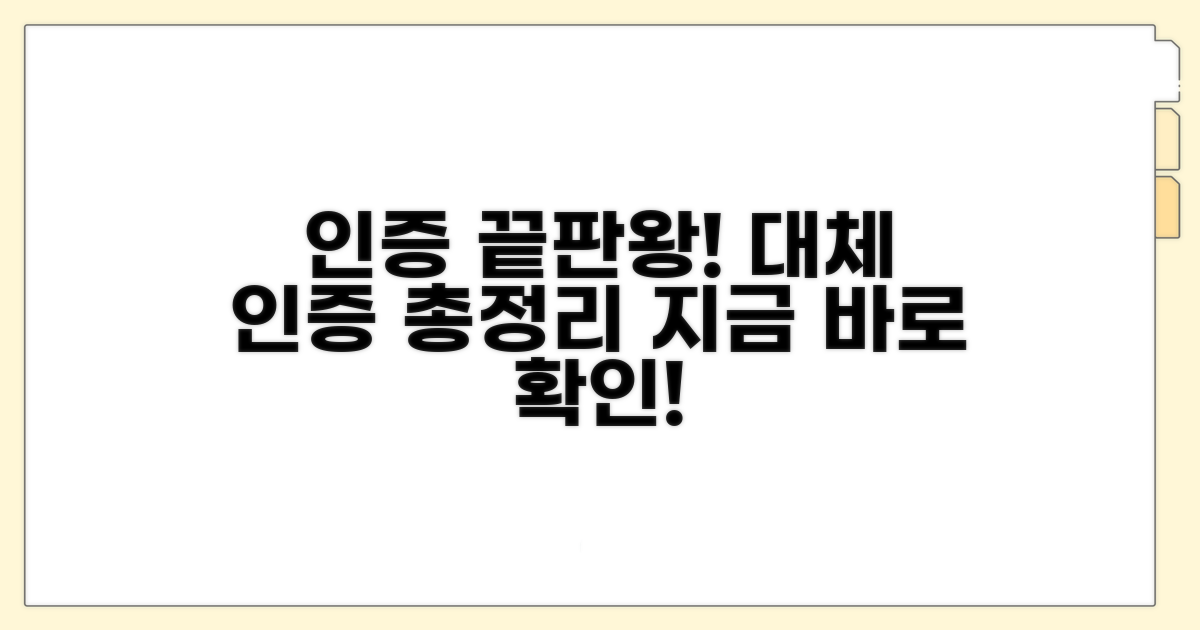 대체 인증 방법 총정리