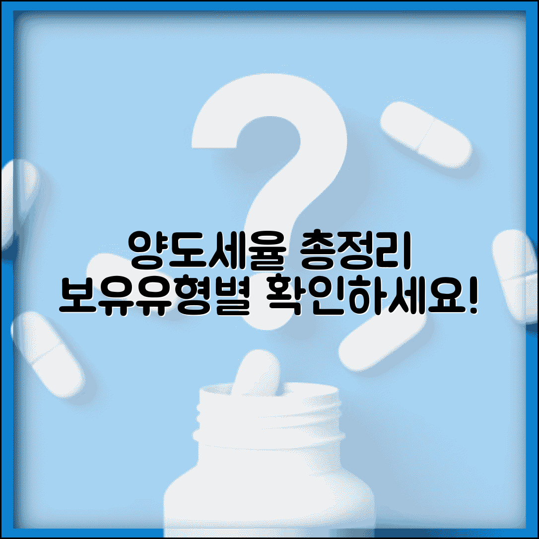 양도소득세율표 총정리 | 보유 기간/유형별 세율 확인