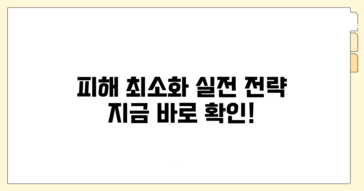 피해 최소화 위한 실질적 전략