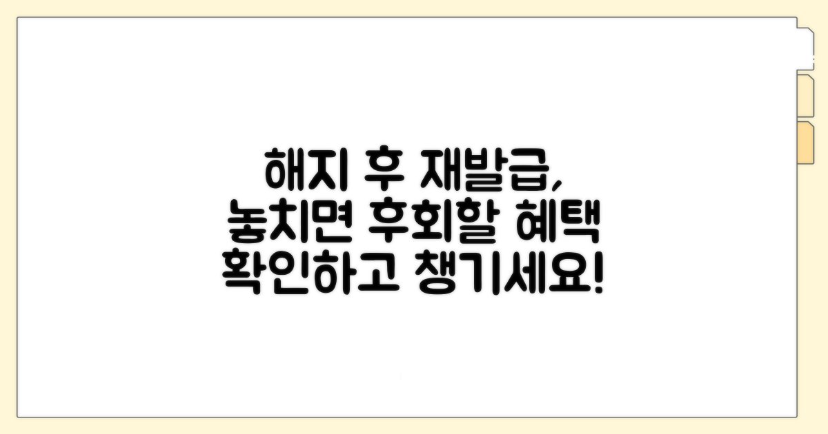 해지 후 재발급 혜택 비교