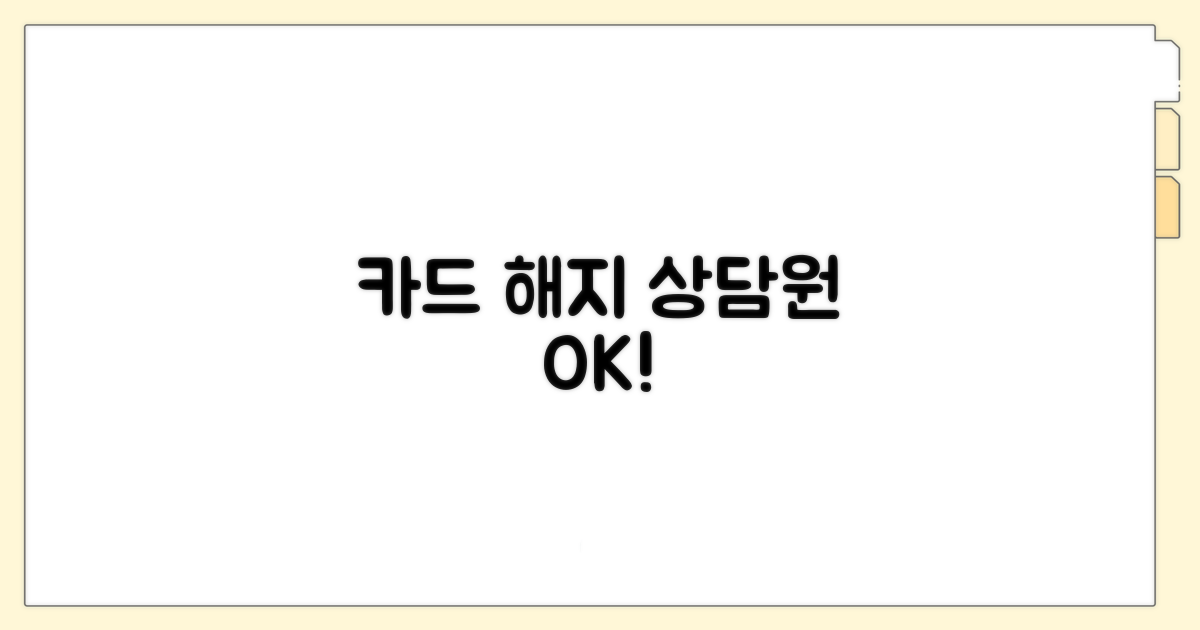 상담원 통한 카드 해지 절차