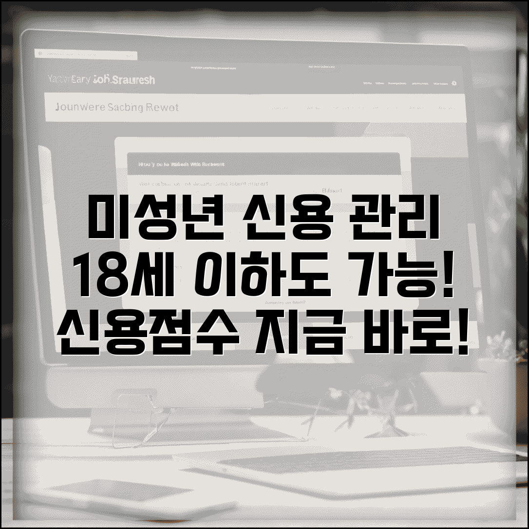 미성년자 신용정보 관리 | 만 18세 이하 신용점수 생성