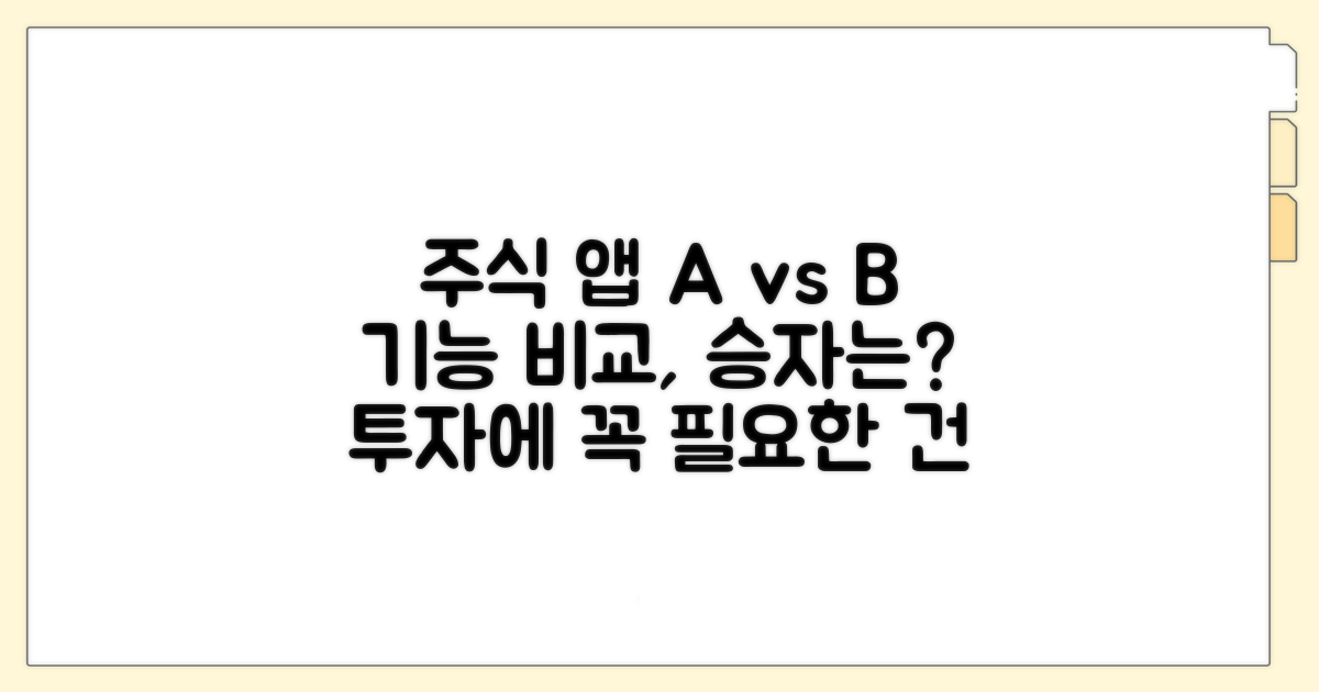 주요 주식 앱 기능 비교 분석