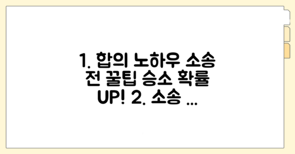 소송 전 합의 시도 노하우