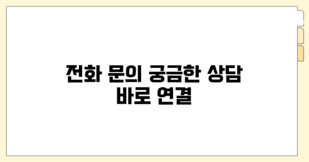 상담 종류별 전화번호 안내