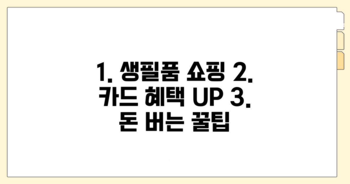 생필품 구매, 신용카드 혜택 극대화