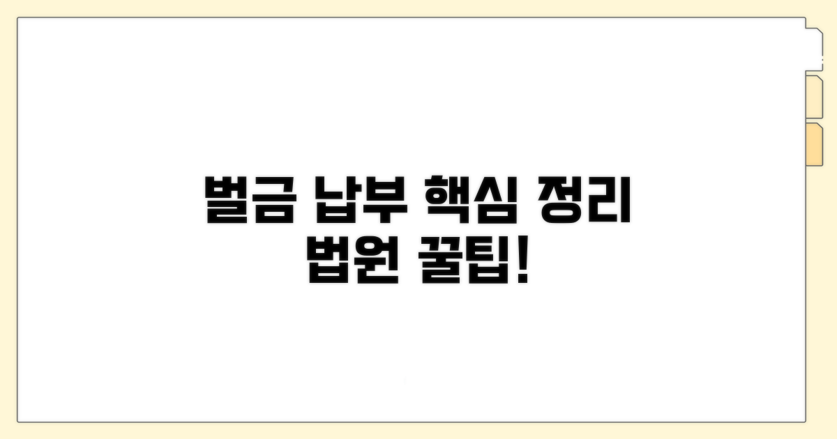 법원 벌금 납부, 이렇게 하세요