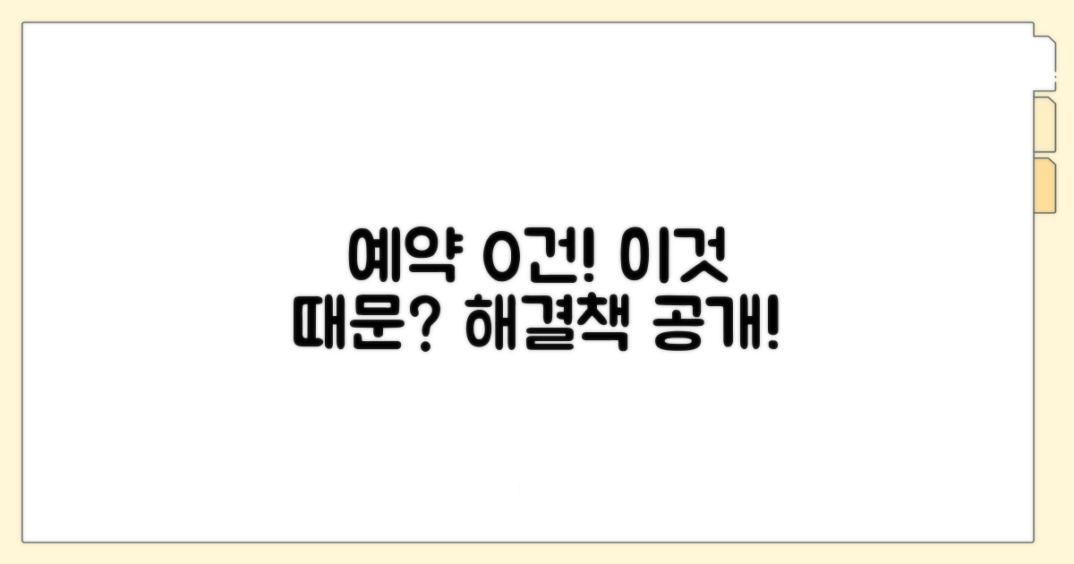 예약 안 됨! 주요 원인 파헤치기